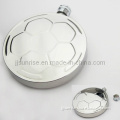 Round Hip Flask (JJ-FK70-5oz(soccer)-shiny)